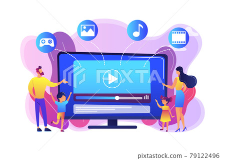 SmartTV content concept vector illustration. 79122496