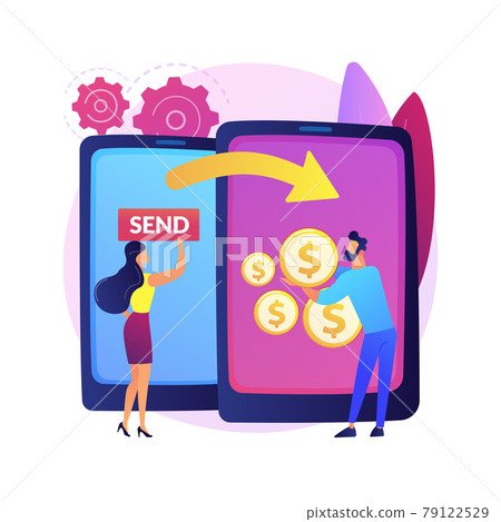 Money transfer abstract concept vector illustration. Money transfer abstract concept vector illustration. 79122529
