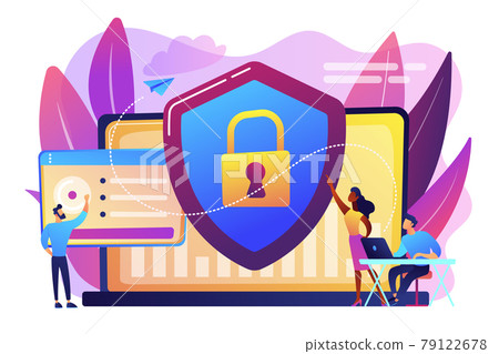 Cyber security concept vector illustration. - Stock Illustration ...