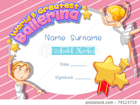 Certificate template for World's Greatest Ballerina Certificate template for World's Greatest Ballerina 79123719