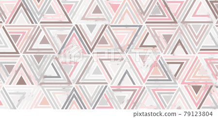 Abstract geometric seamless triangle pattern pastel color with marble line elegant backgroun 79123804