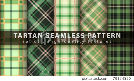 Set tartan textile seamless pattern. 79124530