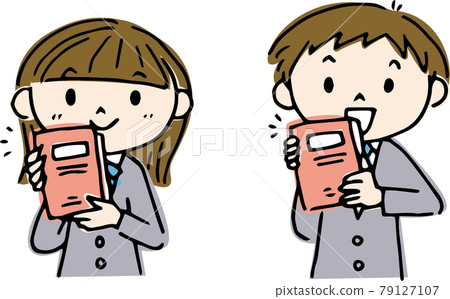Student holding a book Student holding a book 79127107
