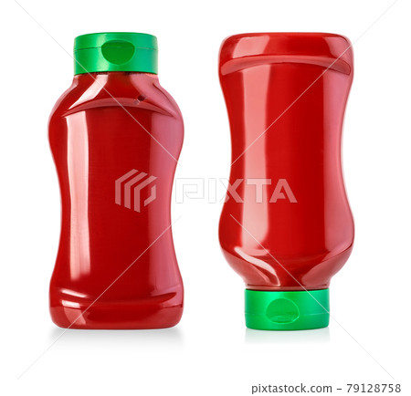 Bottles of Ketchup isolated 79128758