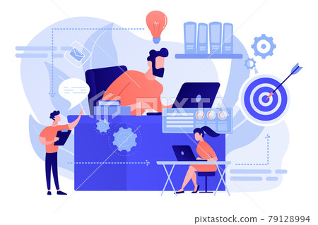 Workflow concept vector illustration. Workflow concept vector illustration. 79128994
