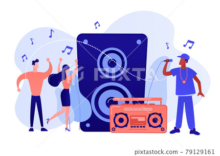 Hip-hop music concept vector illustration. 79129161