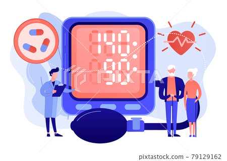 High blood pressure concept vector illustration. 79129162