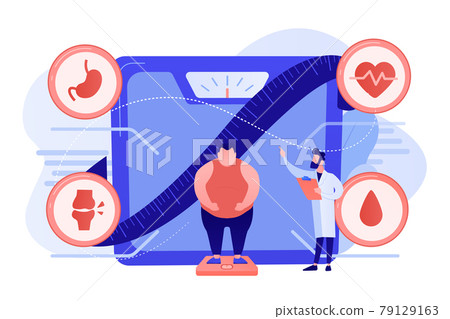 Obesity health problem concept vector illustration. 79129163