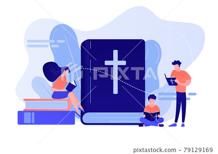Holy bible concept vector illustration. 79129169