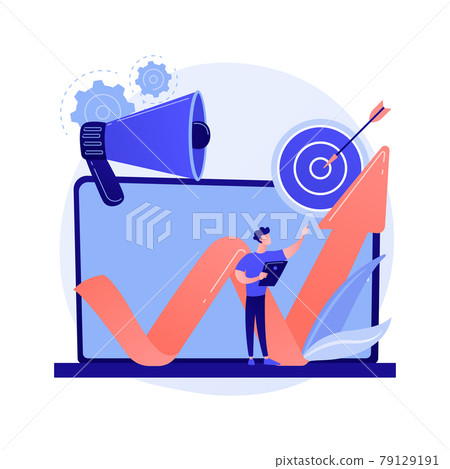 SMM, internet promotion vector concept metaphor. 79129191