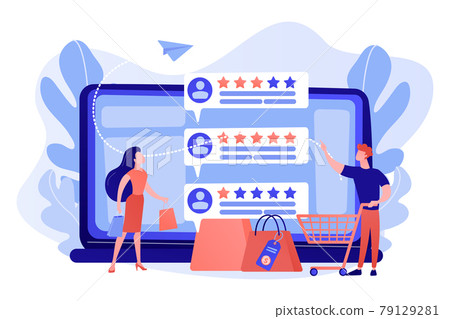 Seller reputation system concept vector illustration. 79129281