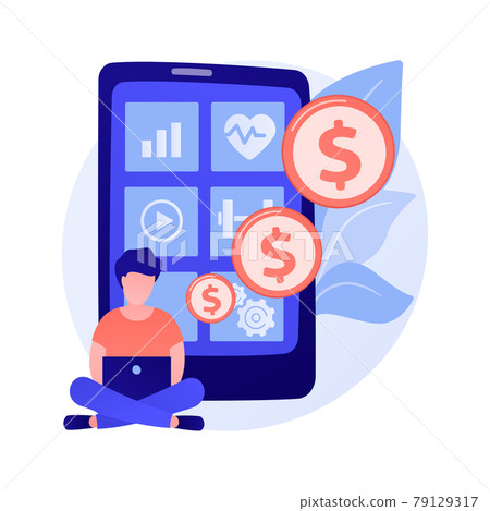 Health and wellness mobile apps vector concept metaphor 79129317