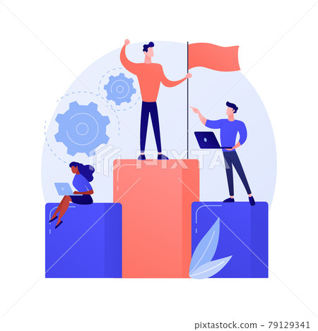 Teamwork and leadership vector concept metaphor Teamwork and leadership vector concept metaphor 79129341