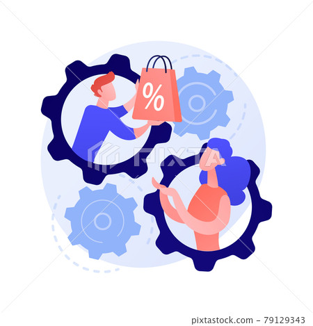Face to face selling technique vector concept metaphor Face to face selling technique vector concept metaphor 79129343