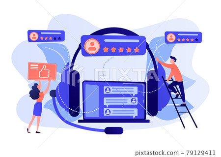Customer self-service concept vector illustration. 79129411