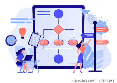 Decision management concept vector illustration. 79129461