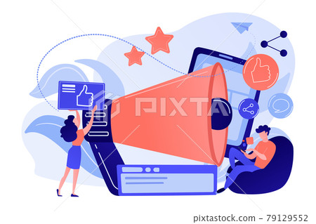 Social networks promotion concept vector illustration. 79129552