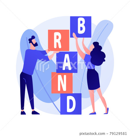 Product brand building vector concept metaphor. Product brand building vector concept metaphor. 79129581