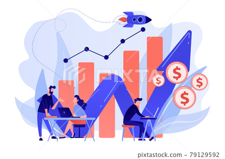 Sales growth concept vector illustration. 79129592