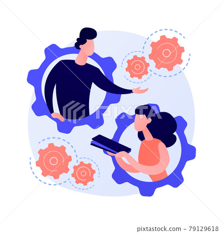 Business partners meeting vector concept metaphor. Business partners meeting vector concept metaphor. 79129618
