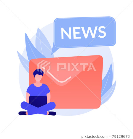 Newsletter subscription vector concept metaphor 79129673