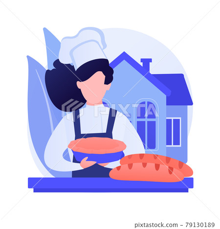 Baking bread abstract concept vector illustration. Baking bread abstract concept vector illustration. 79130189