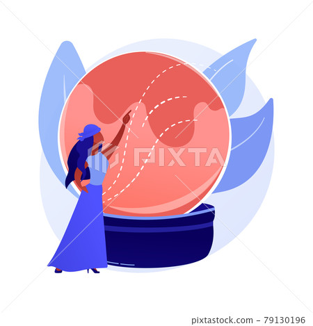 Fortune telling abstract concept vector illustration. 79130196