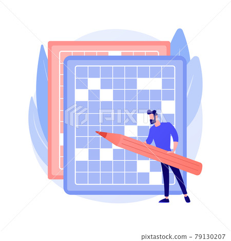Do a crossword and sudoku abstract concept vector illustration. Do a crossword and sudoku abstract concept vector illustration. 79130207