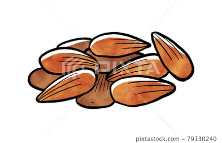 Lots of almond nuts 79130240