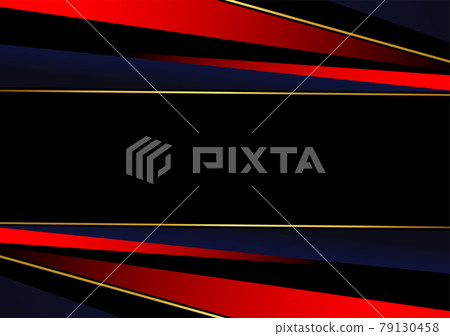 Abstract red blue line and black background for business card, cover, banner, flyer. Vector illustration 79130458