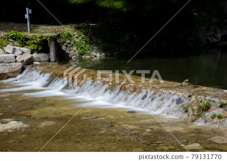 The flow of water in the valley The flow of water in the valley 79131770