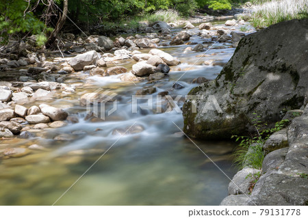 The flow of water in the valley The flow of water in the valley 79131778