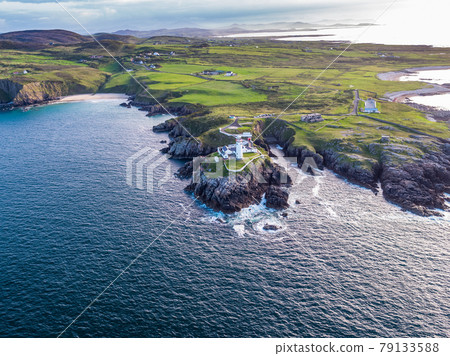Aerial View of Fanad Head Lighthouse County Donegal Lough Swilly and Mulroy Bay 79133588
