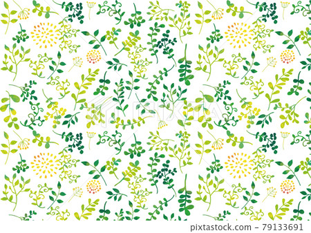 斯堪的納維亞風格植物（水彩味道）圖案 79133691