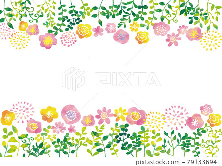 斯堪的納維亞風格碎花粉底（水彩味）相框 79133694