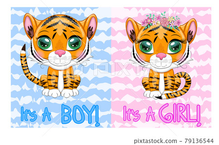 Baby Shower greeting card with Cute boy and... - Stock Illustration  [79136544] - PIXTA