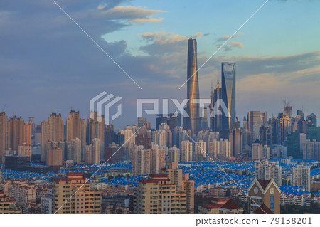 Aerial view of the Shanghai skyline Aerial view of the Shanghai skyline 79138201