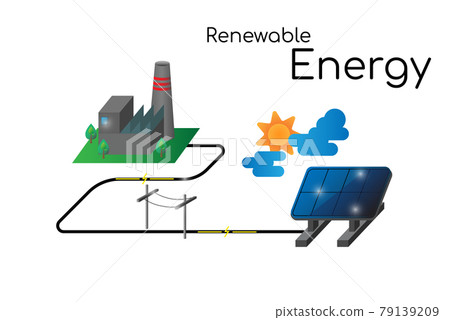 Solar panel electricity supply to city and industrail, Green energy from nature with no pollution 79139209