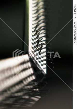 Hair brush with plastic bristles for straightening hair Hair brush with plastic bristles for straightening hair 79139262