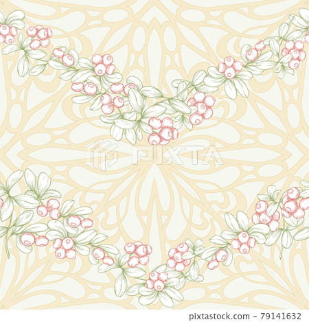 Cranberry. Seamless pattern Cranberry. Seamless pattern 79141632
