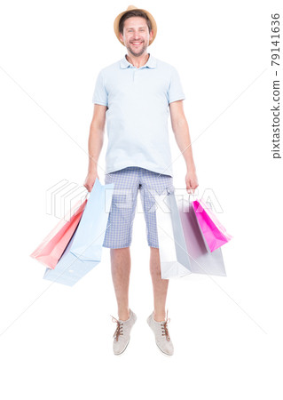 Modern Man With Shopping Bags Modern Man With Shopping Bags 79141636