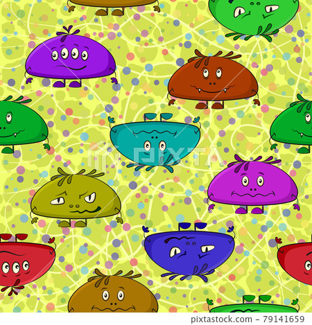 Cartoon Monsters Seamless Cartoon Monsters Seamless 79141659
