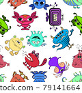 Cartoon Monsters Seamless 79141664
