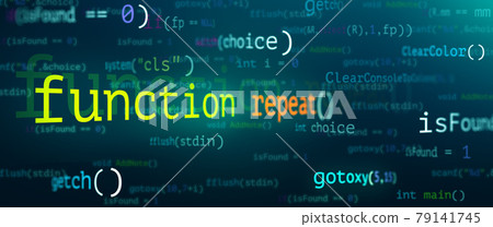 Abstract Modern tech of Programming code screen...-插圖素材 [79141745 ...