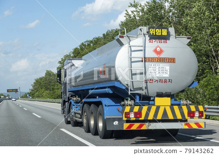 Special car driving on the highway 79143262