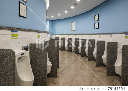 Men's restroom at highway rest area Men's restroom at highway rest area 79143264