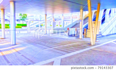 Animation-style processing around Makuhari Messe 79143307