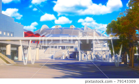 Animation-style processing around Makuhari Messe Animation-style processing around Makuhari Messe 79143309