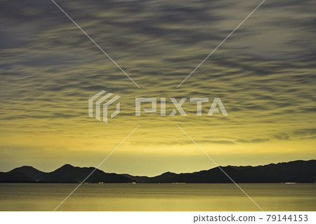 Night view of Lake Inawashiro and Mt. Bandai in Fukushima Prefecture Night view of Lake Inawashiro and Mt. Bandai in Fukushima Prefecture 79144153