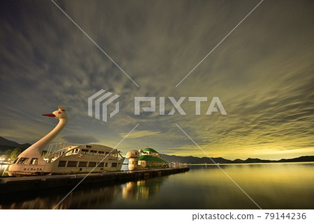 福島縣豬苗代湖和萬代山的夜景 79144236